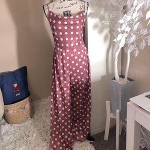 Cowl Polka Dot Jumpsuit